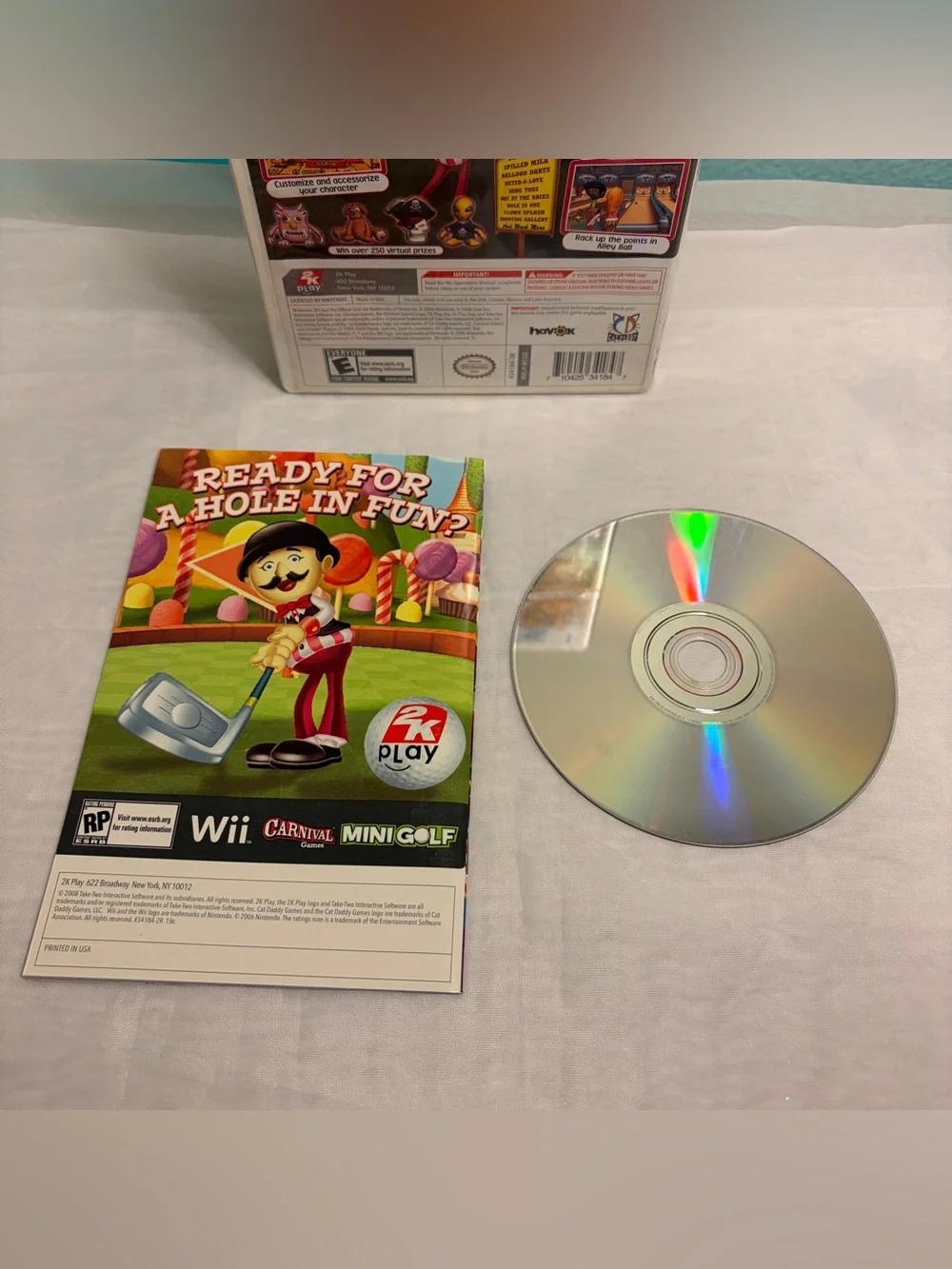 Carnival Games (Nintendo Wii, 2007) - CIB Complete In Box Tested & Works Game